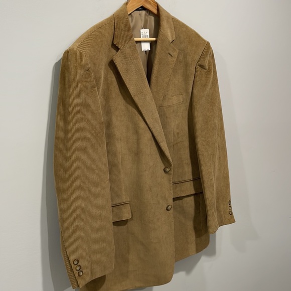 Men’s size 48L corduroy sports blazer jacket two button New England Collection - Picture 4 of 16